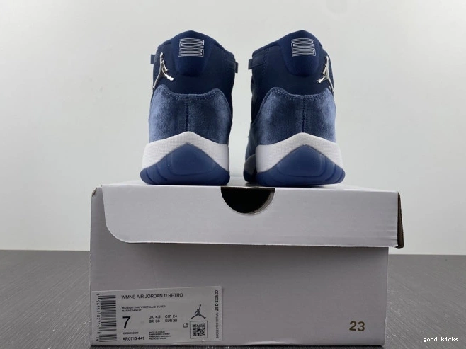 Rep Air Velvet AR0715-441 Jordan Midnight WMNS 11 Navy 0727